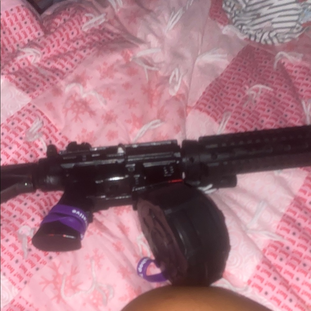 Black and Purple Toy Gun